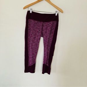 Athleta size small purple running pants 3/4 length